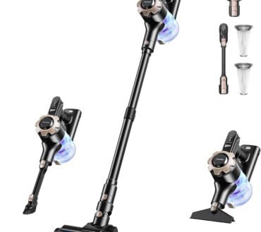 Trucozie 8-in-1 Cordless Stick Vacuum, 45min Runtime, Powerful Suction for Home, Hardwood, Carpet & Pet Hair. Lightweight