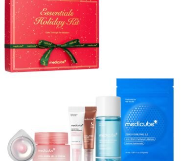 medicube Essentials Holiday Kit: 6-in-1 Mini Skincare Set. Travel-Friendly with Cleansing Oil, Toner Pads, Serum & More