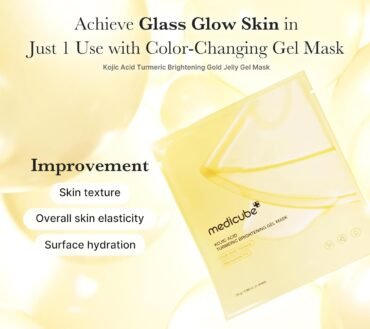 medicube Jelly Gel Mask with Kojic Acid & Turmeric. Overnight Mask for Glass Skin: Hydrates, Firms & Boosts Radiance
